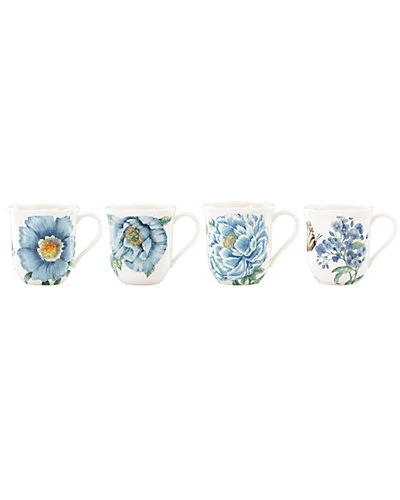 Lenox Butterfly Meadow Blue 4Pc Mug Set Home