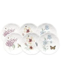 Lenox Butterfly Meadow Set Of 6 Party Plates With $4 Credit Home