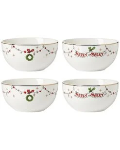 Lenox Merry Grinchmas Set Of 4 Assorted All-Purpose Bowls Home
