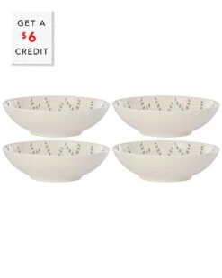 Lenox Textured Neutrals Lattice 4pc All Purpose Bowl Set With $6 Credit Home