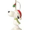 Lenox 2022 Snoopy Under The Mistletoe Ornament Home