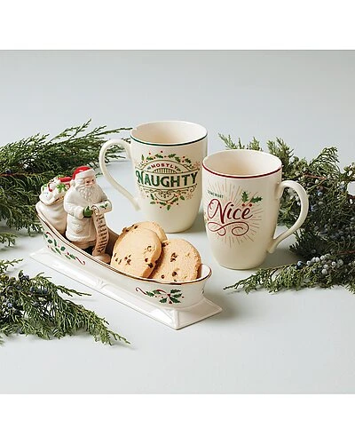 Lenox Holiday Santa's Sleigh Cracker Tray Home - Image 3