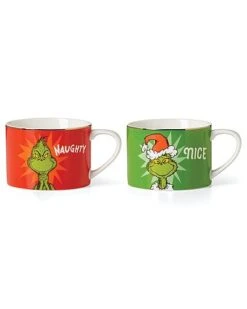 Lenox Merry Grinchmas Naughty & Nice Mug Set Home