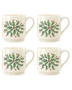 Lenox Hosting The Holidays 4pc Stackable Mug Set Home