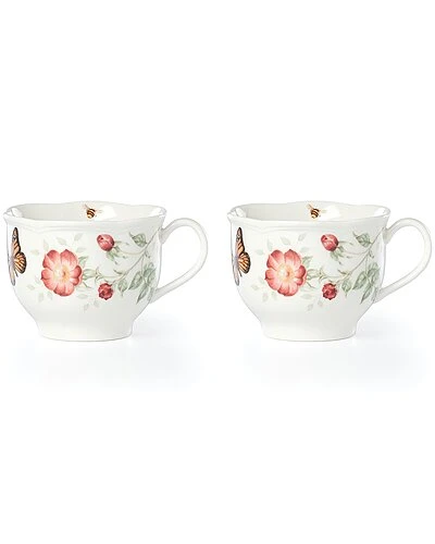 Lenox Butterfly Meadow 2Pc Latte Mug Set With $3 Credit Home