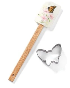 Lenox Butterfly Meadow 2Pc Spatula & Cookie Cutter Set With $1 Credit Home