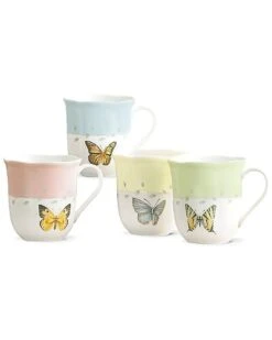 Lenox Butterfly Meadow 4Pc Mug Set With $5 Credit Home