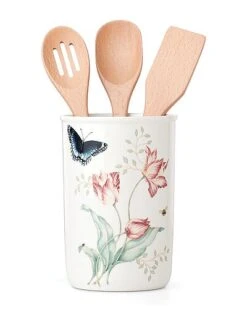 Lenox Butterfly Meadow 4Pc Utensil Holder Set With $5 Credit Home