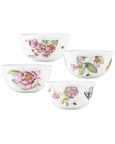 Lenox Butterfly Meadow Bloom 4Pc Dessert Bowl Set With $5 Credit Home