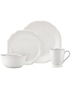 Lenox French Perle Bead White 4Pc Place Setting With $7 Credit Home