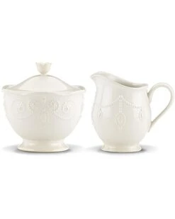 Lenox French Perle Sugar And Creamer Set With $7 Credit Home
