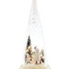 Lenox Merry & Magic Light-Up Sledding Snowman Glass Cone Home