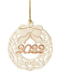 Lenox 2022 A Year To Remember Wreath Ornament Home