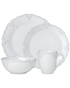 Lenox French Carved Scallop 4PC Dinnerware Set Home