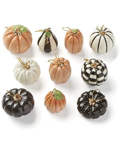 Lenox Mini Pumpkin 10pc Ornament Set Home