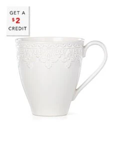 Lenox Chelse Muse Fleur White Mug With $2 Credit Home