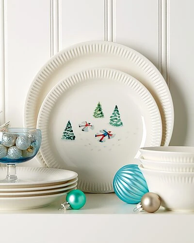 Lenox Profile Snow Day 4pc Dinner Plate Set Home - Image 2