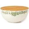 Lenox Holiday Bamboo Serving Bowl & Lid Home