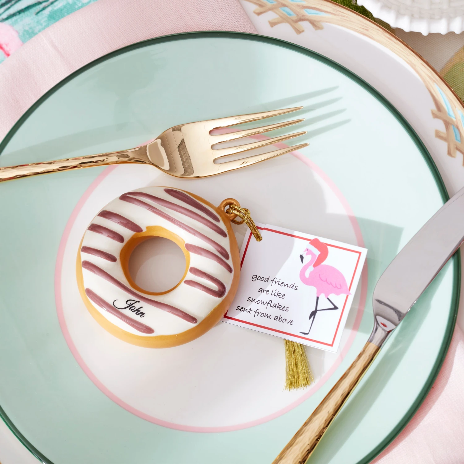 Lenox Forever Friends Donut 2-Piece Ornament Set - Image 2