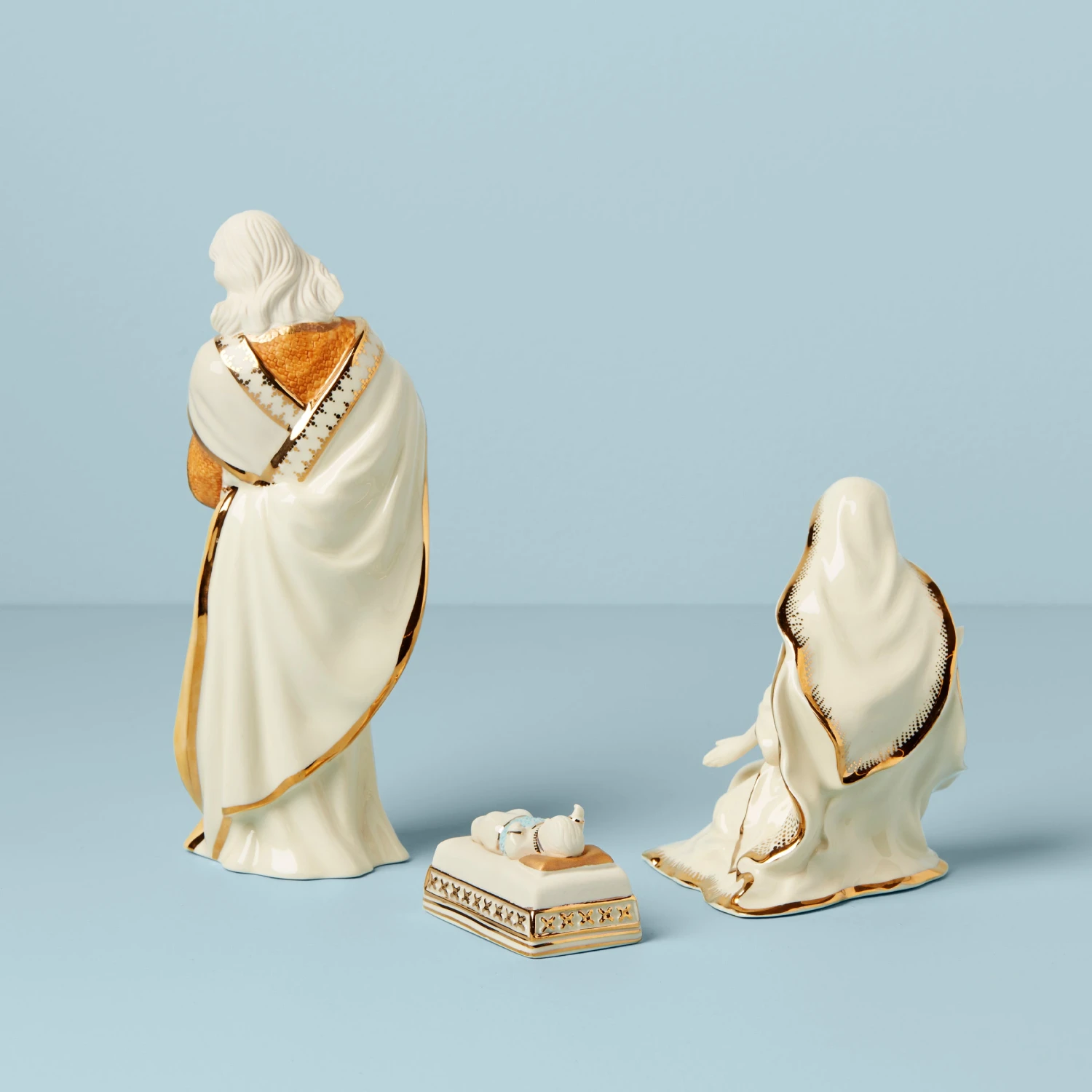 Lenox First Blessing Nativity 3-Piece Holy Family Figurine Set - Image 2