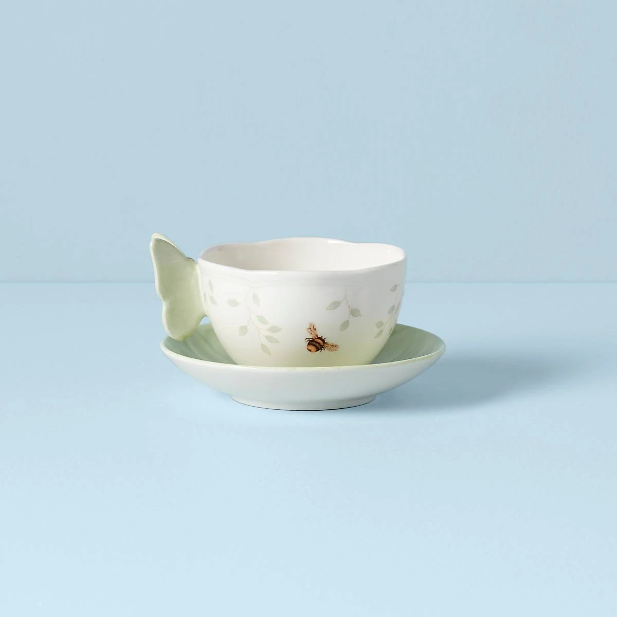 Lenox Butterfly Meadow Figural Green Cup And Saucer - Image 2