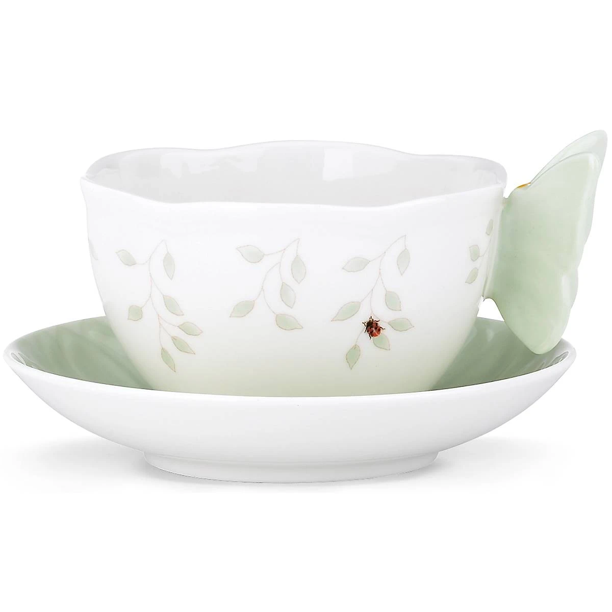 Lenox Butterfly Meadow Figural Green Cup And Saucer - Image 3