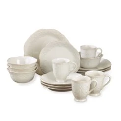 Lenox French Perle White 16-Piece Dinnerware Set