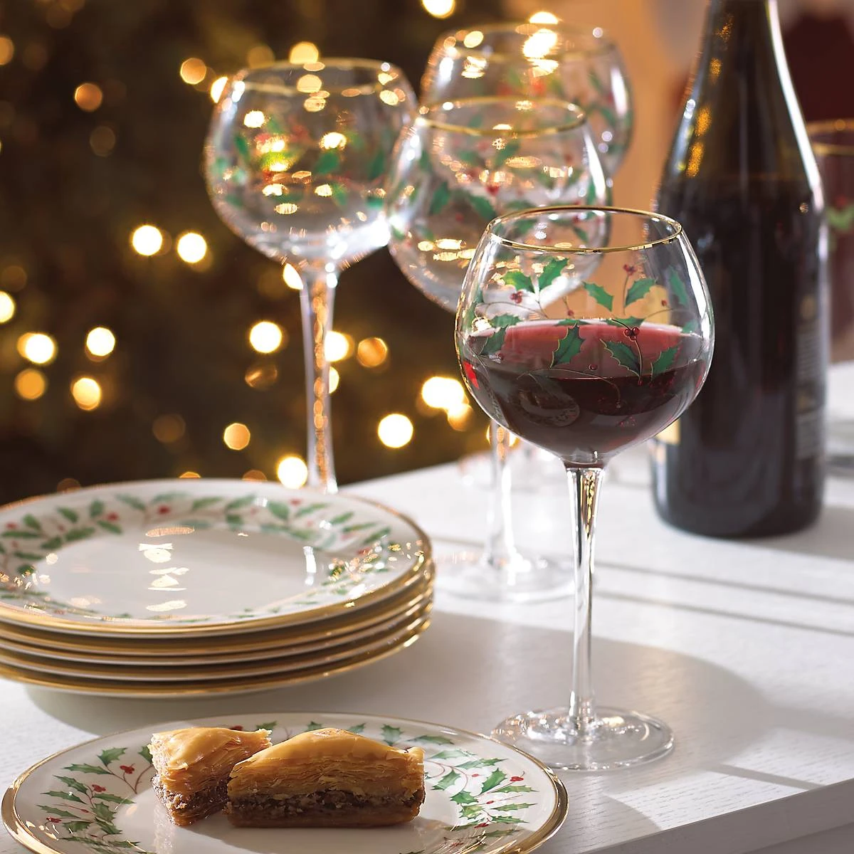 Lenox Holiday 4-Piece Wine Glass Set - Image 4
