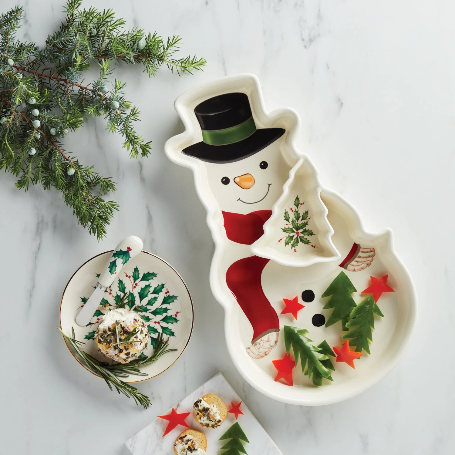 Lenox Hosting The Holidays Cheese Plate & Knife Set - Image 2