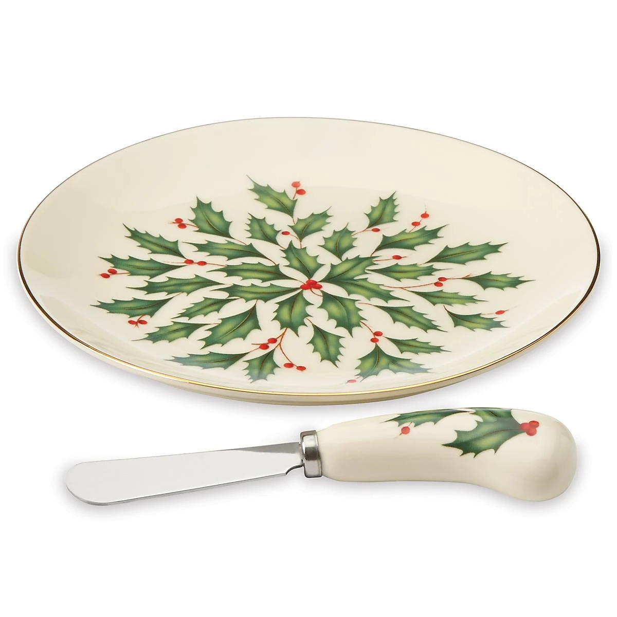 Lenox Hosting The Holidays Cheese Plate & Knife Set - Image 4