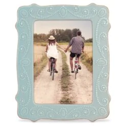 Lenox French Perle Ice Blue 5" X 7" Frame