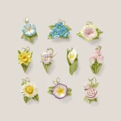 Lenox Celebrate Flowers 10-Piece Ornament Set