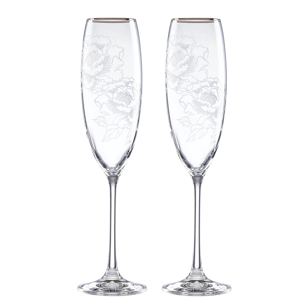 Lenox Silver Peony Toasting Flute