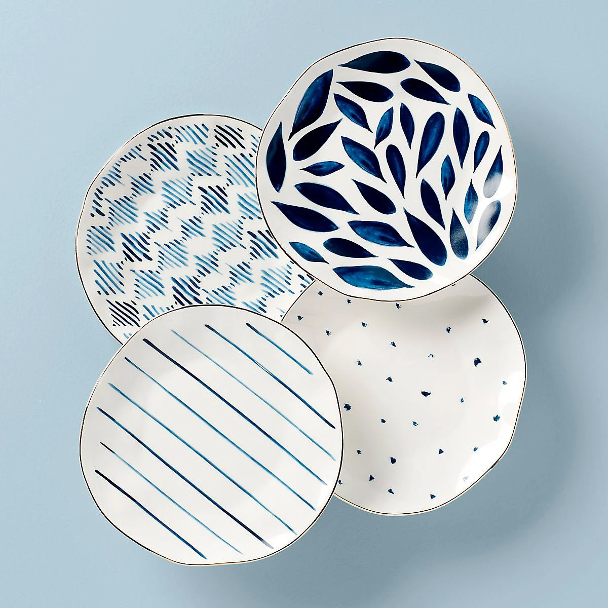Lenox Blue Bay 4-Piece Dessert Plate Set