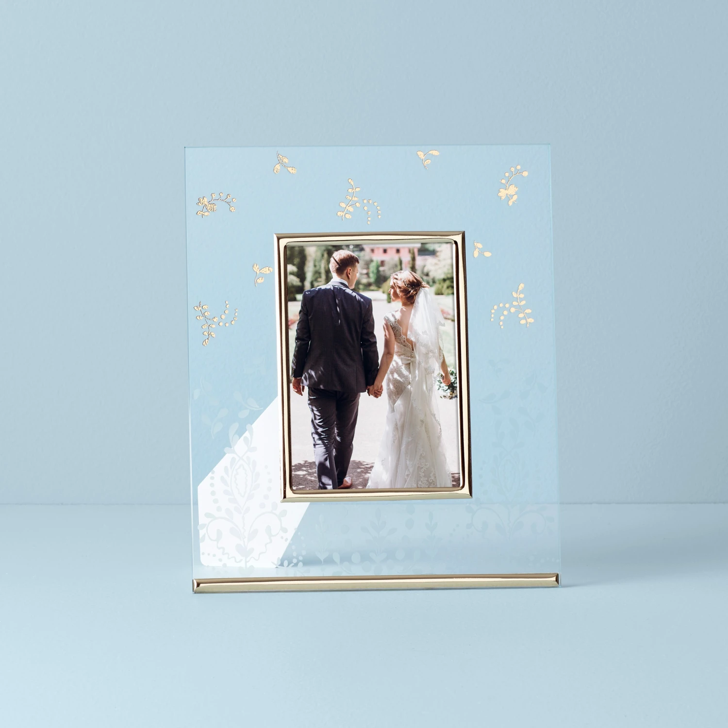 Lenox Opal Innocence Flourish Glass Picture Frame