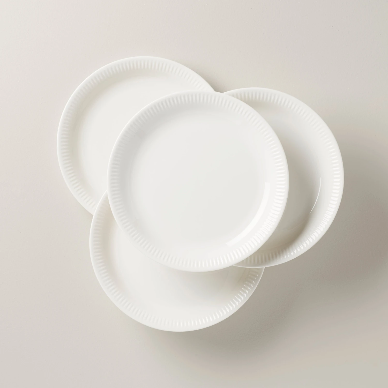 Lenox Profile White Porcelain 4-Piece Dinner Plate Set