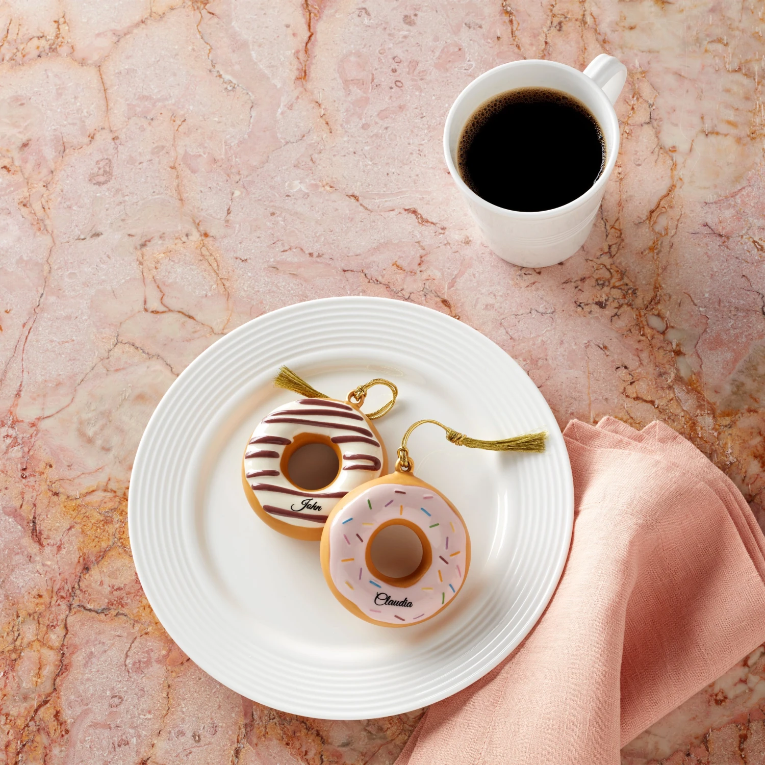 Lenox Forever Friends Donut 2-Piece Ornament Set - Image 3