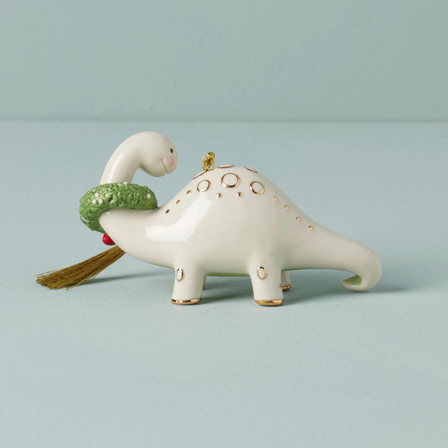 Lenox Dinosaur & Wreath Ornament - Image 2