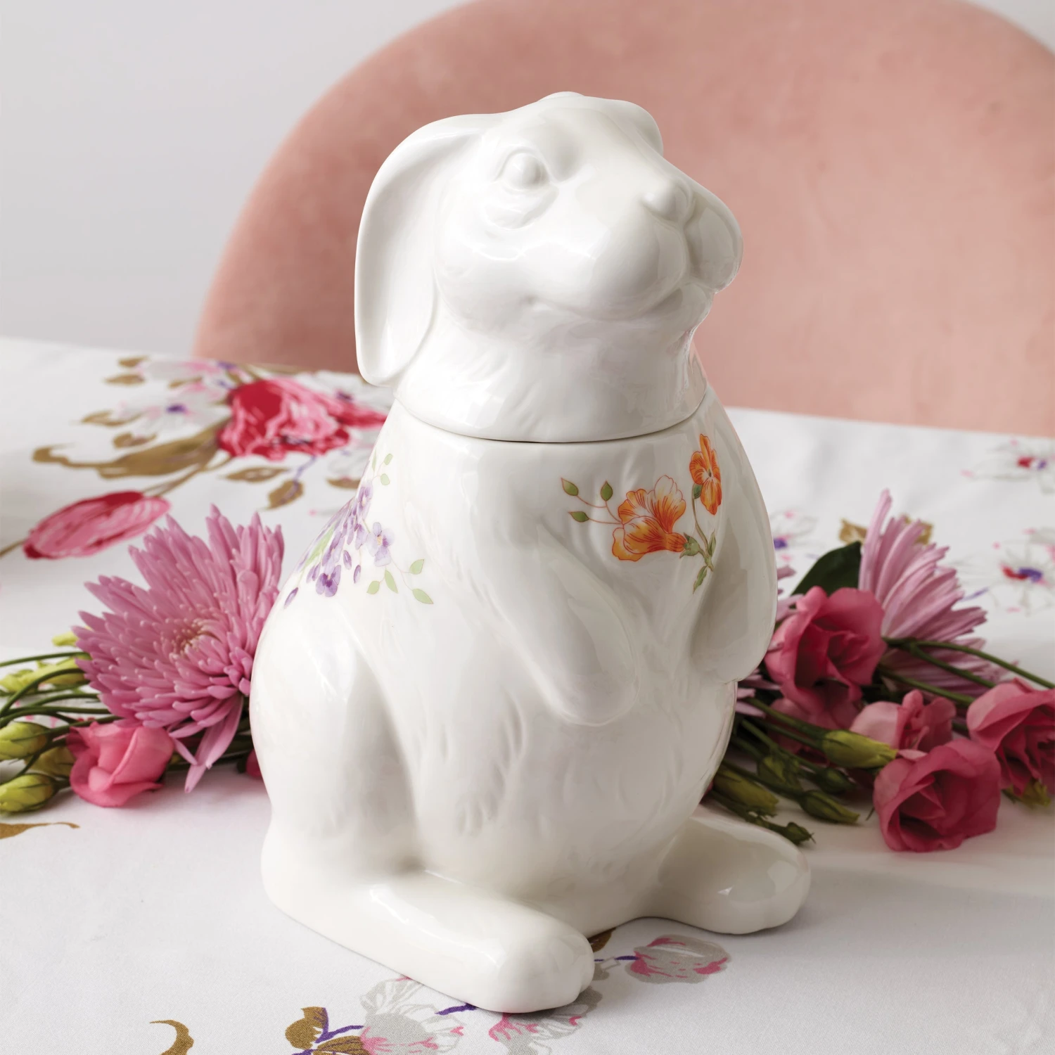 Lenox Butterfly Meadow Bunny Cookie Jar - Image 3