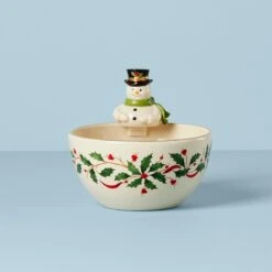Lenox Holiday Snowman Bowl