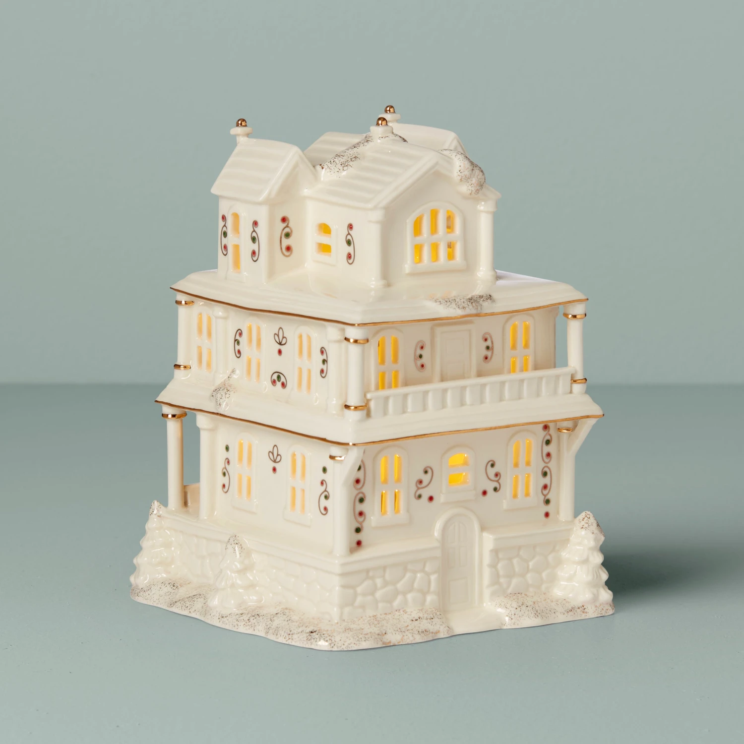 Lenox Mistletoe Park Light-Up Victorian House Figurine - Image 2