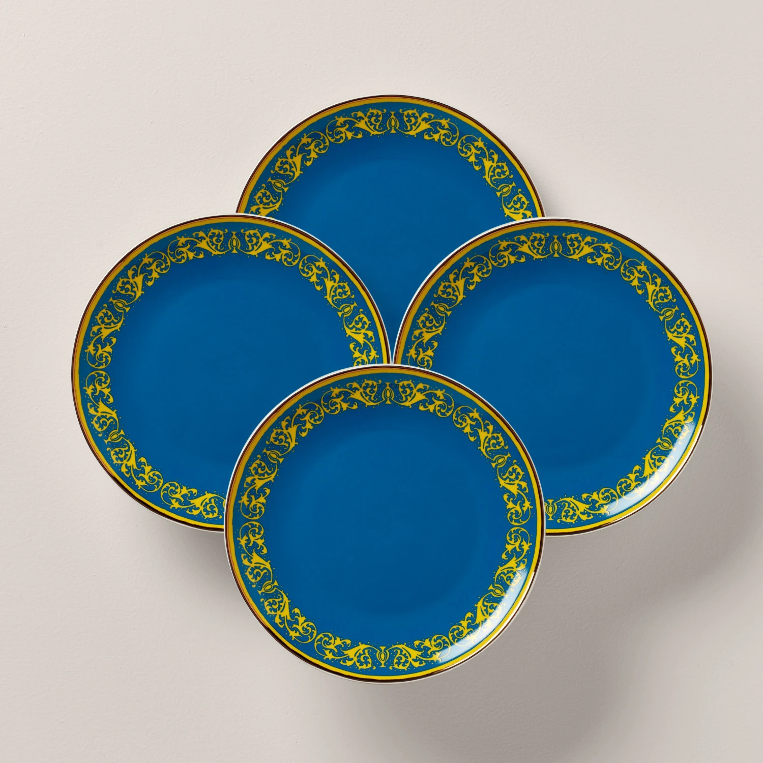 Lenox LX Remix Blue 4-Piece Accent Plate Set