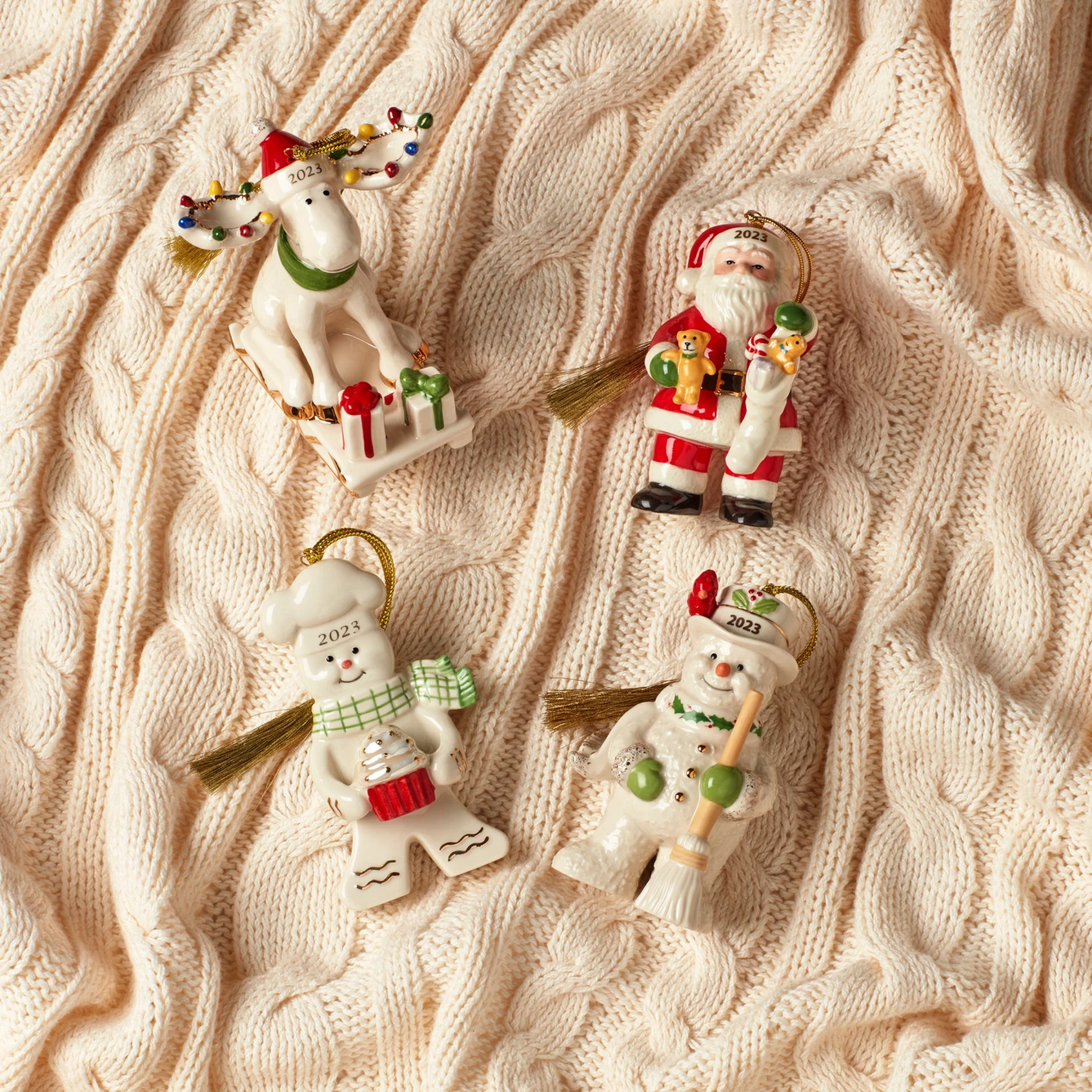 Lenox 2023 Santa & Stocking Ornament - Image 4