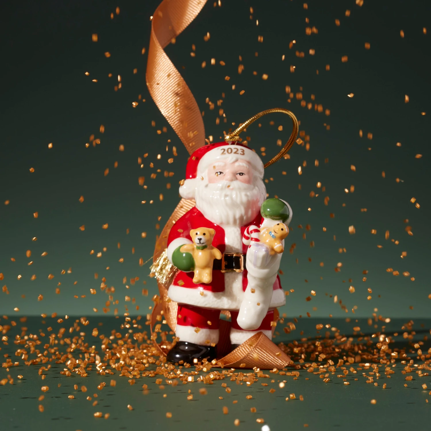 Lenox 2023 Santa & Stocking Ornament - Image 3