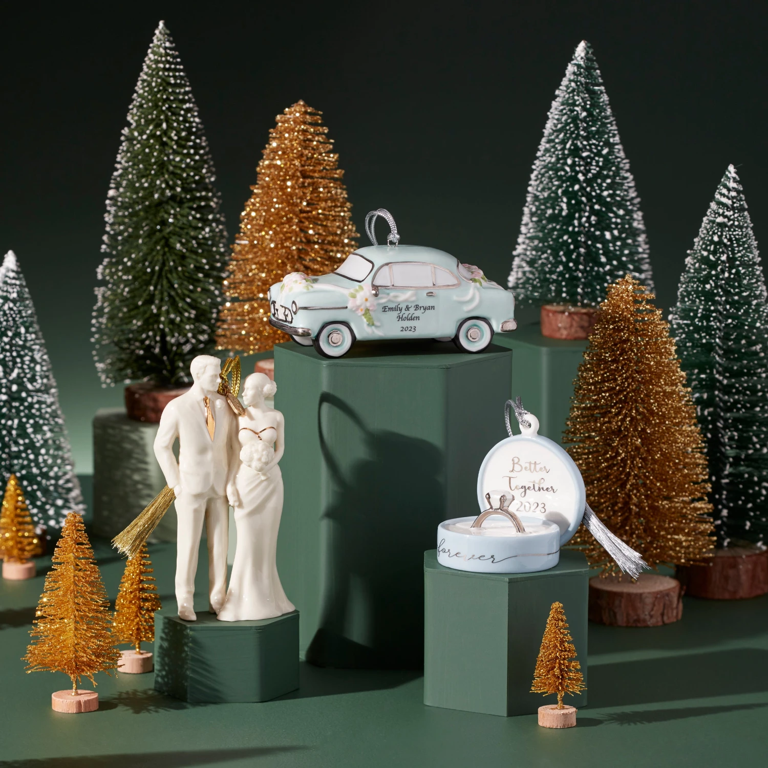 Lenox 2023 Just Married Vintage Car Ornament - Image 2