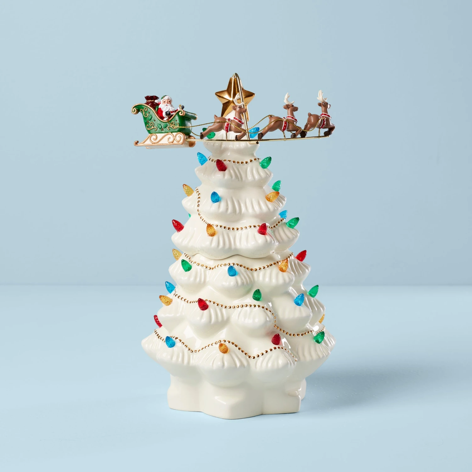 Lenox Treasured Traditions Tree With Flying Santa