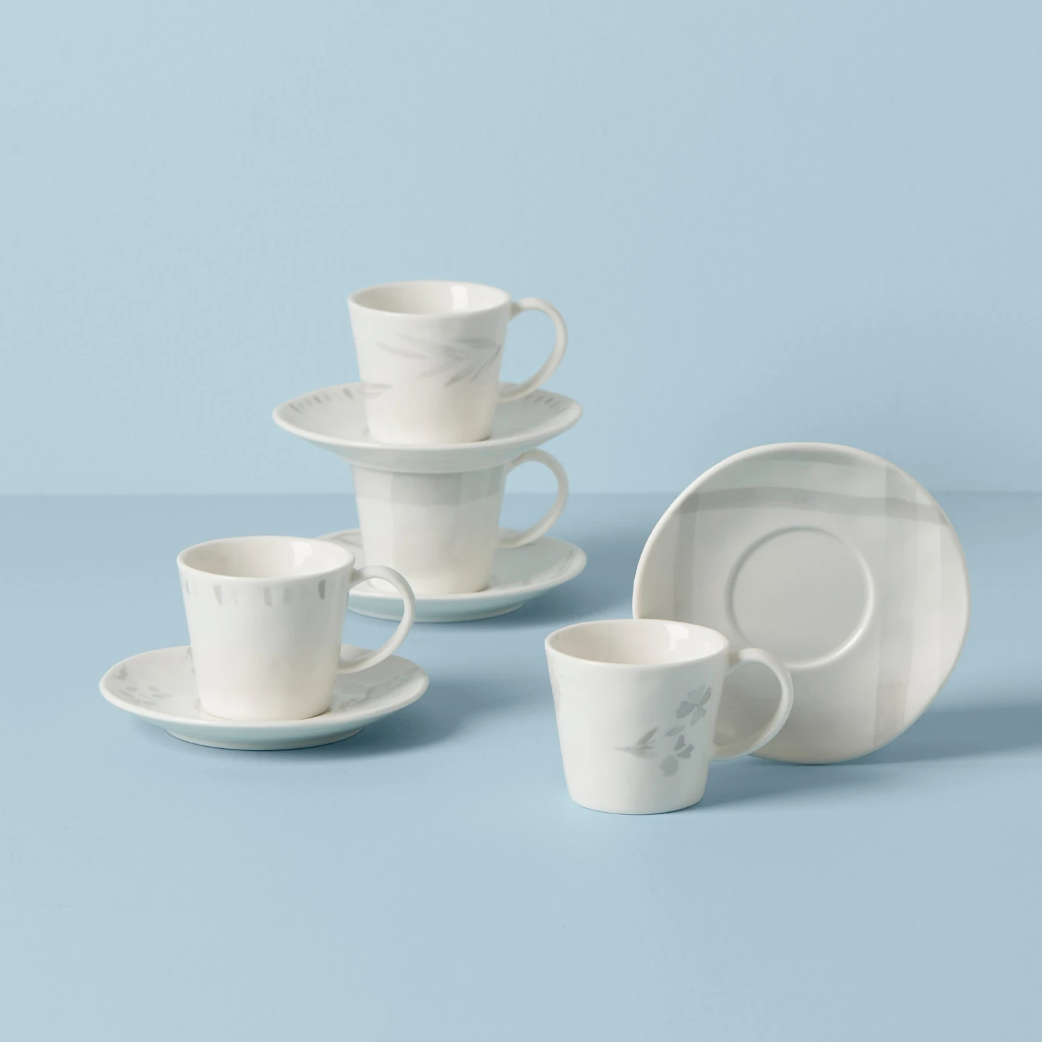 Lenox Oyster Bay 8PC Espresso Cup & Saucer Set