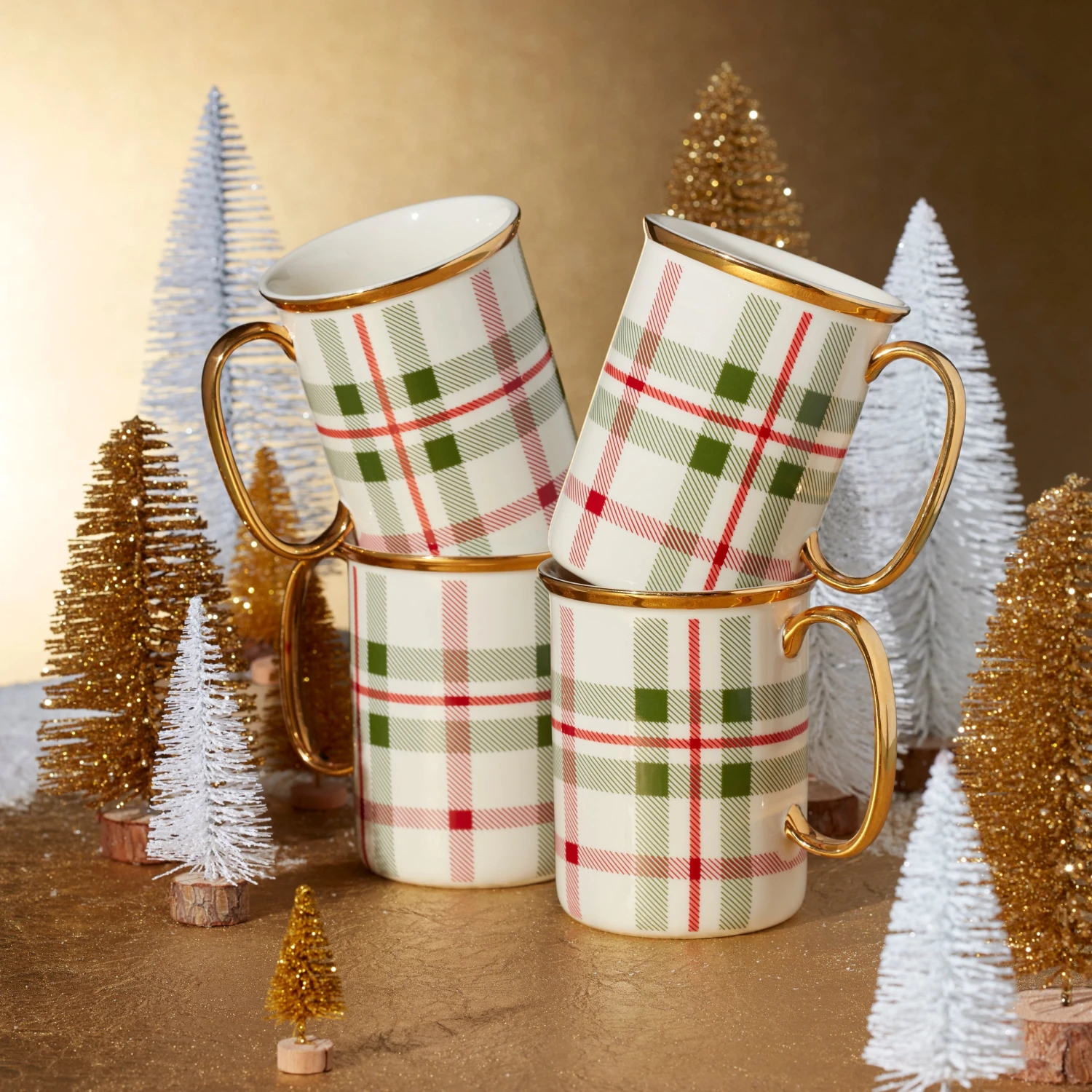 Lenox Holiday Plaid Mugs, Set Of 4 - Image 2