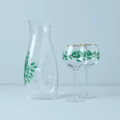 Lenox Holiday 3-Piece Decanter & Wine Glasses Set