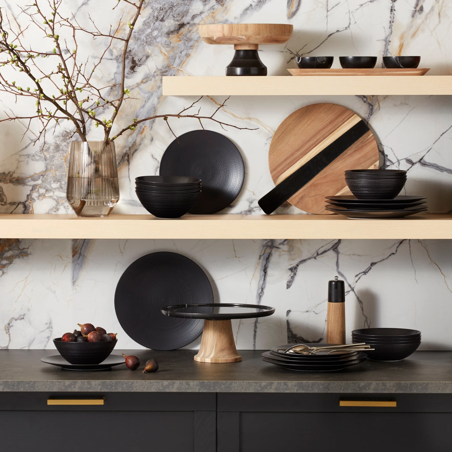 Lenox LX Collective Black Accent Plates, Set Of 4 - Image 4